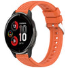 Correa de silicona con textura de rayas para reloj Garmin Venu 2 Plus de 20 mm (naranja)