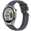 Correa de silicona con textura de rayas para reloj Garmin Approach S40 de 20 mm (gris oscuro)
