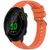 Correa de silicona con textura de rayas para reloj Garmin Forerunner 158 de 20 mm (naranja)