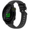 Correa de silicona con textura de rayas para reloj Garmin Forerunner 158 de 20 mm (negra)