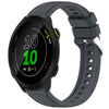Correa de silicona con textura de rayas para reloj Garmin Forerunner 158 de 20 mm (gris oscuro)