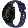 Correa de silicona con textura de rayas para reloj Garmin Forerunner 158 de 20 mm (azul medianoche)