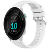 Correa de silicona con textura de rayas para reloj Garmin Forerunner 55 de 20 mm (blanca)