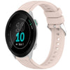 Correa de silicona con textura de rayas para reloj Garmin Forerunner 55 de 20 mm (rosa)