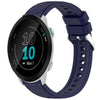 Correa de silicona con textura de rayas para reloj Garmin Forerunner 55 de 20 mm (azul medianoche)
