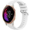 Correa de silicona con textura de rayas para reloj Garmin Venu de 20 mm (blanca)