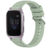 Correa de silicona con textura de rayas para reloj Garmin Venu SQ de 20 mm (verde claro)