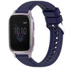 Correa de silicona con textura de rayas para reloj Garmin Venu SQ de 20 mm (azul medianoche)