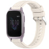 Correa de silicona con textura de rayas para reloj Garmin Venu SQ de 20 mm (luz de estrellas)