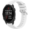 Correa de reloj de silicona con textura de rayas de 20 mm para Garmin Forerunner 245/245 Music (blanca)