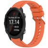 Correa de reloj de silicona con textura de rayas de 20 mm para Garmin Forerunner 245/245 Music (naranja)