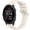 Correa de reloj de silicona con textura de rayas de 20 mm para Garmin Forerunner 245/245 Music (Starlight)