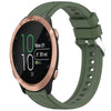 Correa de silicona con textura de rayas para reloj Garmin Forerunner 645/645 Music de 20 mm (verde oscuro)
