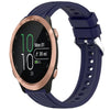 Correa de silicona con textura de rayas para reloj Garmin Forerunner 645/645 Music de 20 mm (azul medianoche)