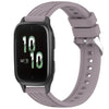 Correa de silicona con textura de rayas para reloj Garmin Forerunner Sq2/Sq2 Music de 20 mm (morado Roland)