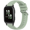 Correa de reloj de silicona con textura de rayas de 20 mm para Garmin Forerunner Sq2/Sq2 Music (verde claro)