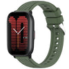 Correa de silicona con textura de rayas para reloj Amazfit Active de 20 mm (verde oscuro)