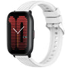 Correa de silicona con textura de rayas para reloj Amazfit Active de 20 mm (blanca)