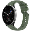 Correa de silicona con textura de rayas para reloj Amazfit GTR Mini de 20 mm (verde oscuro)