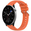 Correa de silicona con textura de rayas para reloj Amazfit GTR Mini de 20 mm (naranja)