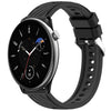 Correa de silicona con textura de rayas para reloj Amazfit GTR Mini de 20 mm (negra)