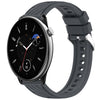 Correa de silicona con textura de rayas para reloj Amazfit GTR Mini de 20 mm (gris oscuro)