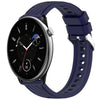 Correa de silicona con textura de rayas para reloj Amazfit GTR Mini de 20 mm (azul medianoche)