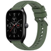 Correa de silicona con textura de rayas para reloj Amazfit GTS 4 de 20 mm (verde oscuro)