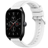 Correa de silicona con textura de rayas para reloj Amazfit GTS 4 de 20 mm (blanca)