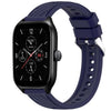Correa de silicona con textura de rayas para reloj Amazfit GTS 4 de 20 mm (azul medianoche)