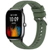 Correa de silicona con textura de rayas para reloj Amazfit GTS 4 Mini de 20 mm (verde oscuro)