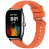 Correa de silicona con textura de rayas para reloj Amazfit GTS 4 Mini de 20 mm (naranja)