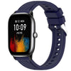 Correa de silicona con textura de rayas para reloj Amazfit GTS 4 Mini de 20 mm (azul medianoche)