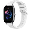 Correa de silicona con textura de 3 rayas para reloj Amazfit GTS de 20 mm (blanca)