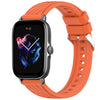 Correa de silicona con textura de 3 rayas para reloj Amazfit GTS de 20 mm (naranja)
