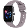 Correa de silicona con textura de 3 rayas para reloj Amazfit GTS de 20 mm (morado Roland)