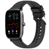 Correa de silicona con textura de rayas para reloj Amazfit GTS 2 Mini de 20 mm (negra)