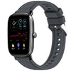 Correa de silicona con textura de rayas para reloj Amazfit GTS 2 Mini de 20 mm (gris oscuro)