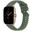 Correa de silicona con textura de rayas para reloj Amazfit GTS 2 de 20 mm (verde oscuro)