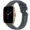 Correa de silicona con textura de rayas para reloj Amazfit GTS 2 de 20 mm (gris oscuro)