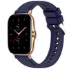 Correa de silicona con textura de rayas para reloj Amazfit GTS 2 de 20 mm (azul medianoche)