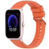 Correa de silicona con textura de rayas para reloj Amazfit Pop Pro de 20 mm (naranja)