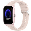 Correa de silicona con textura de rayas para reloj Amazfit Pop Pro de 20 mm (rosa)