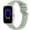 Correa de silicona con textura de rayas para reloj Amazfit Pop Pro de 20 mm (verde claro)