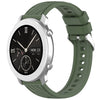 Correa de silicona con textura de rayas para reloj Amazfit Pop de 20 mm (verde oscuro)