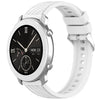 Correa de silicona con textura de rayas para reloj Amazfit Pop de 20 mm (blanca)