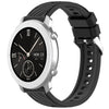 Correa de silicona con textura de rayas para reloj Amazfit Pop de 20 mm (negra)