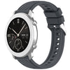 Correa de silicona con textura de rayas para reloj Amazfit Pop de 20 mm (gris oscuro)
