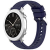 Correa de silicona con textura de rayas para reloj Amazfit Pop de 20 mm (azul medianoche)