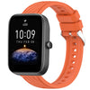 Correa de silicona con textura de rayas para reloj Amazfit Bip3 de 20 mm (naranja)